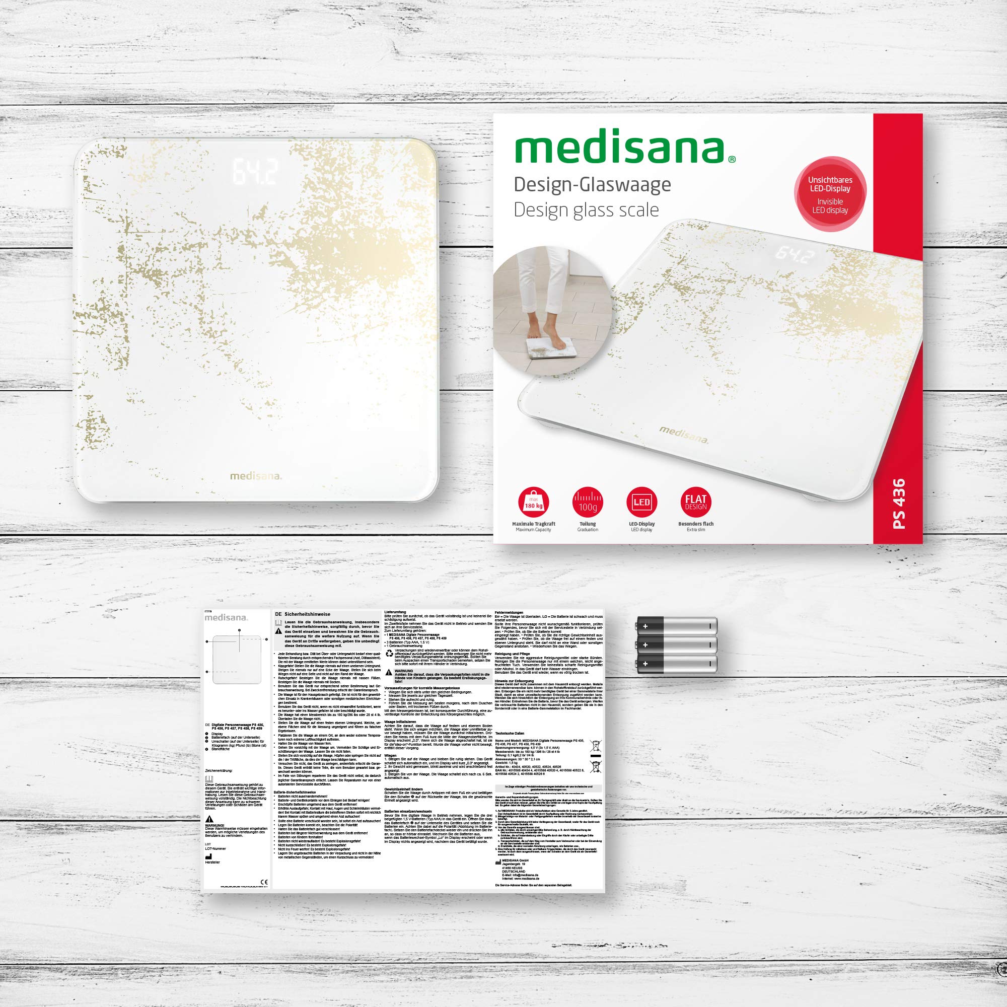 medisana-ps-436-b-scula-de-ba-o-digital-de-vidrio-hasta-180-kg-pantalla-led-invi image 6