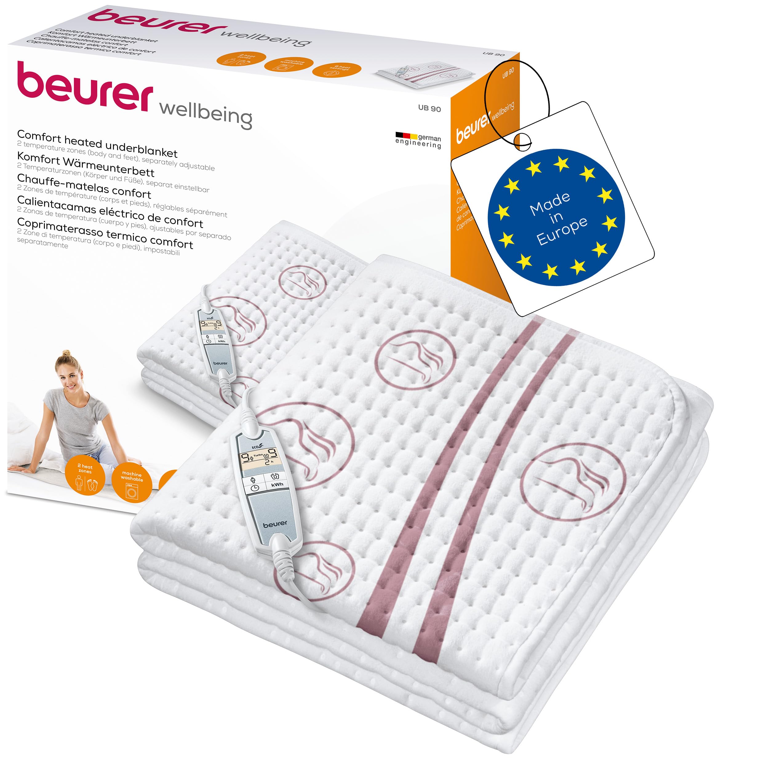 beurer-ub-90-comfort-calientacamas-el-ctrico-150-x-80-cm-2-zonas-con-9-niveles-c image 1