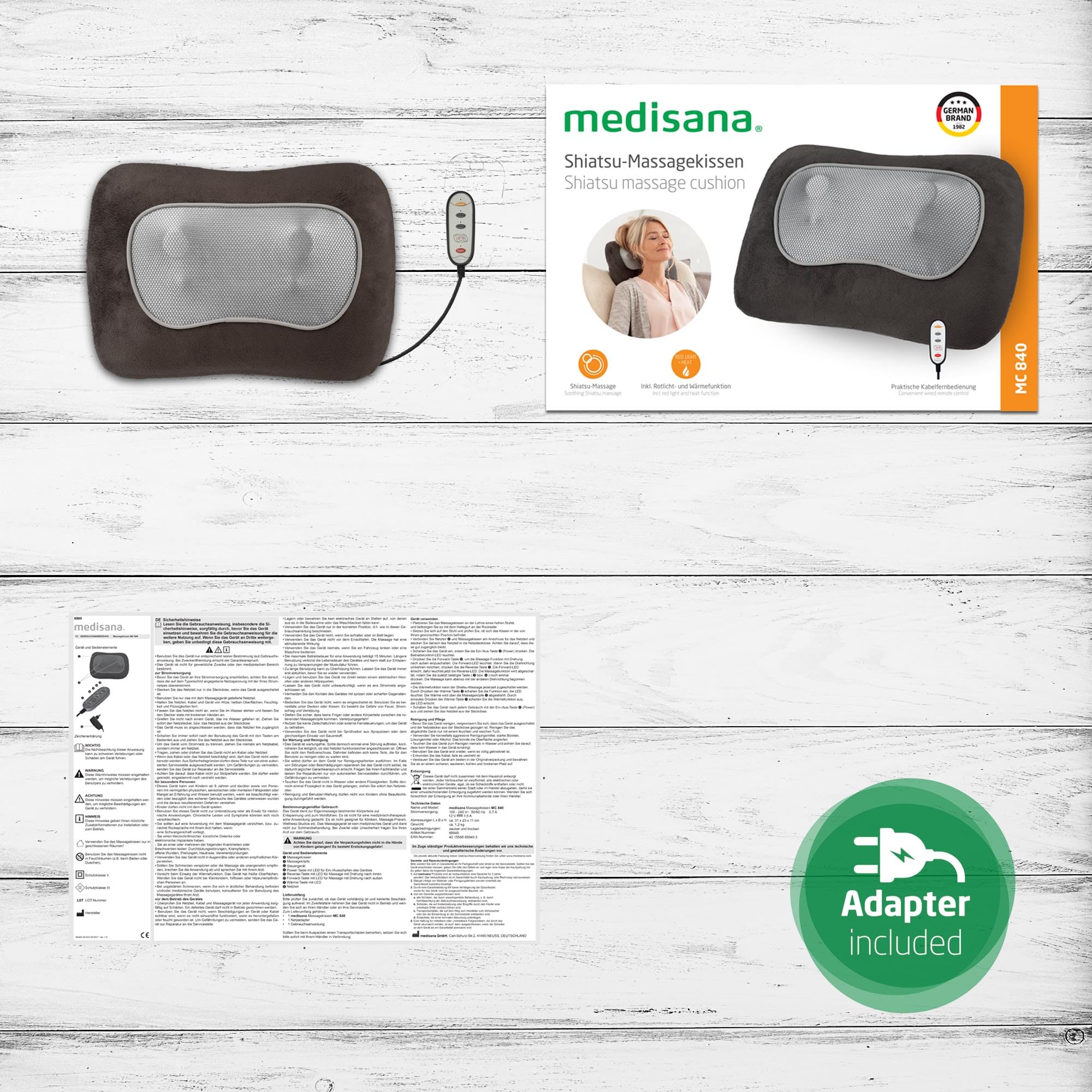 medisana-mc-840-coj-n-de-masaje-shiatsu-con-calor-4-cabezales-giratorios-luz-roj image 6