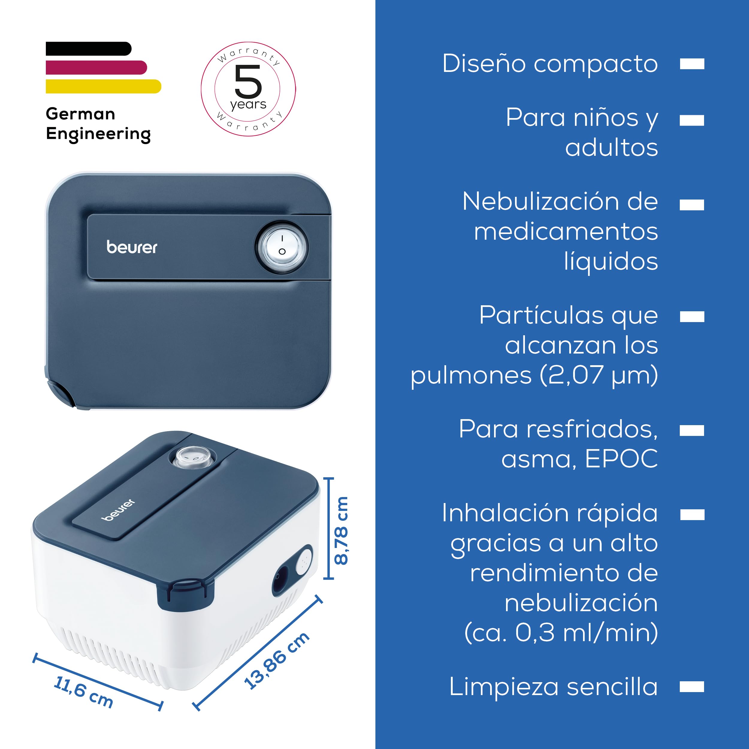 beurer-ih-16-inhalador-con-tecnolog-a-de-aire-comprimido-nebulizador-compacto-pa image 6