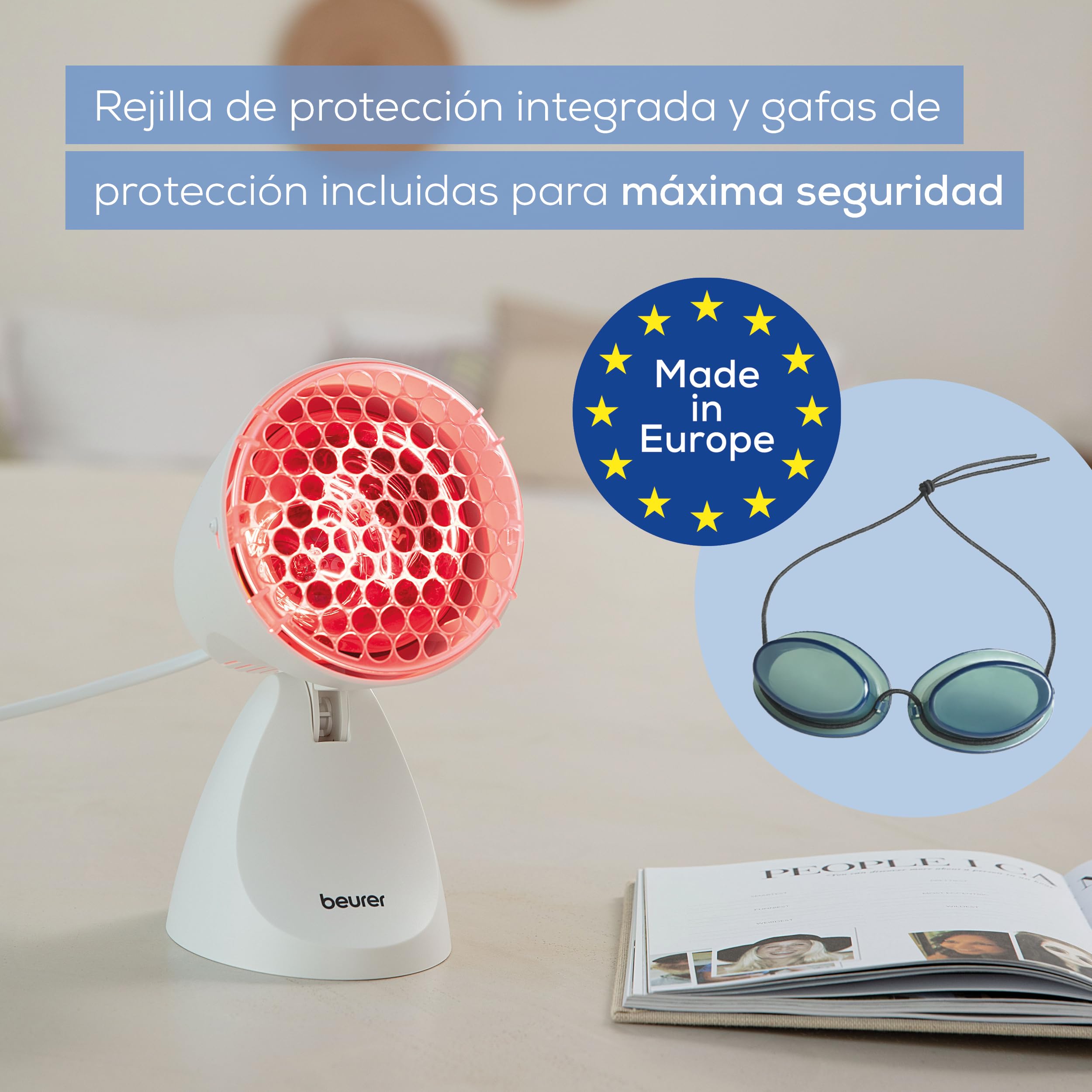 beurer-il-11-l-mpara-de-infrarrojos-100-w-dispositivo-m-dico-con-rejilla-protect image 3